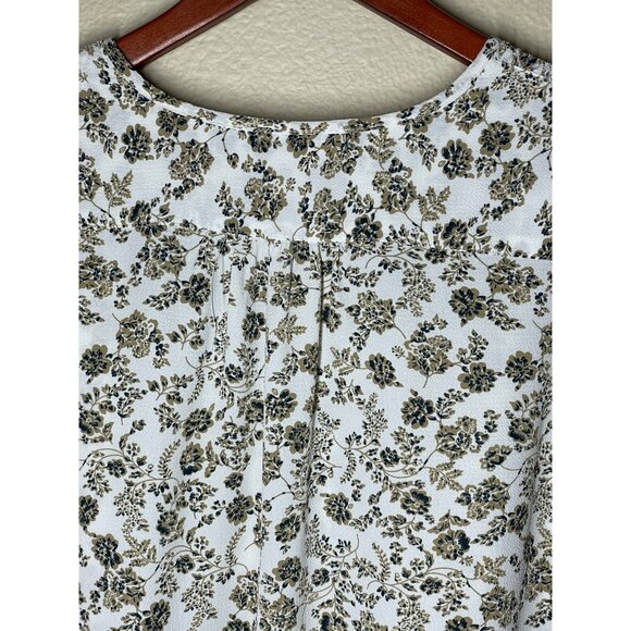Fun2Fun Women's Floral Print Blouse L Career Work Top Casual Summer Cottage - Picture 7 of 9